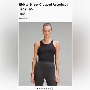 Ebb to Street Cropped racerback tank top